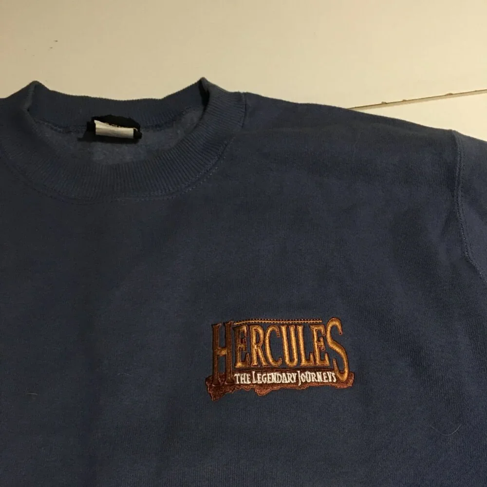 Vintage 90s Hercules Movie Promo Sweatshirt Size Medium Mens Crewneck USA - Picture 4 of 9